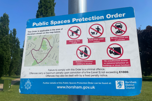 Horsham ASB sign