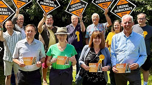 Louise potter with Lib Dem MPs