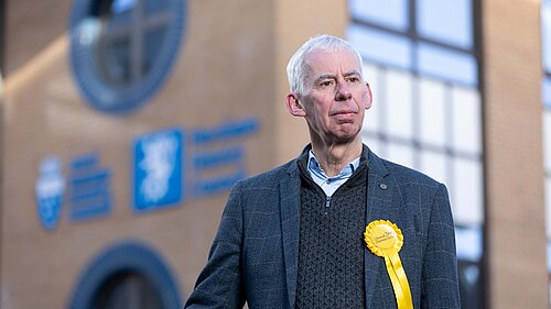 John Milne outside Parkside