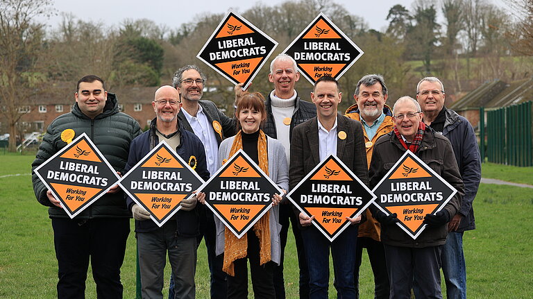Horsham Lib Dem WSCC candidates and John Milne MP