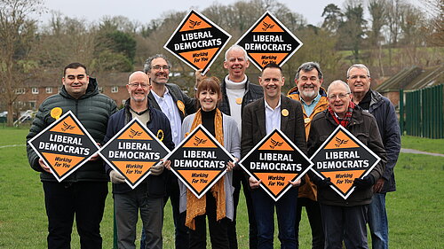 WSCC Lib Dem candidates with John Milne MP