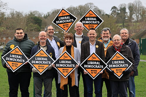WSCC Lib Dem candidates with John Milne MP