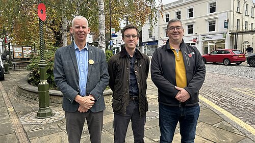 John Milne MP, Ben Dempsey & Council Leader Martin Boffey