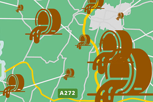 Horsham Sewage Map