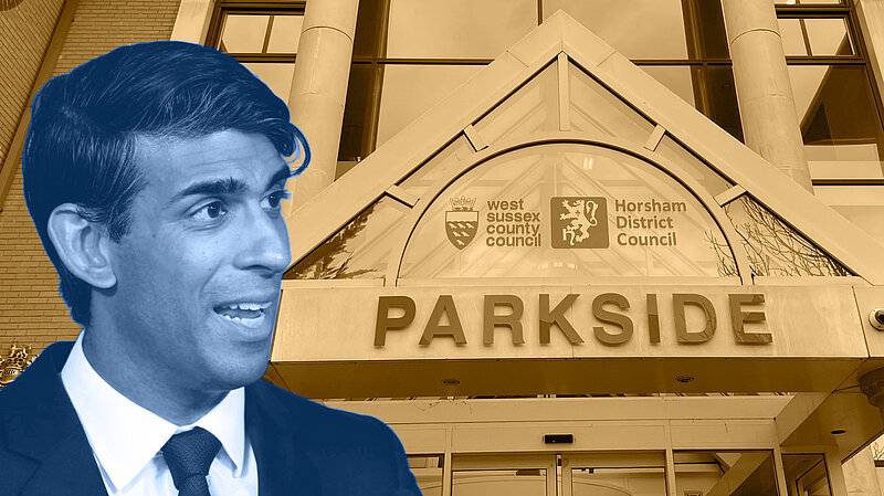 PM Rishi Sunak and local council offices