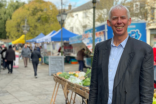 John Milne in Horsham market
