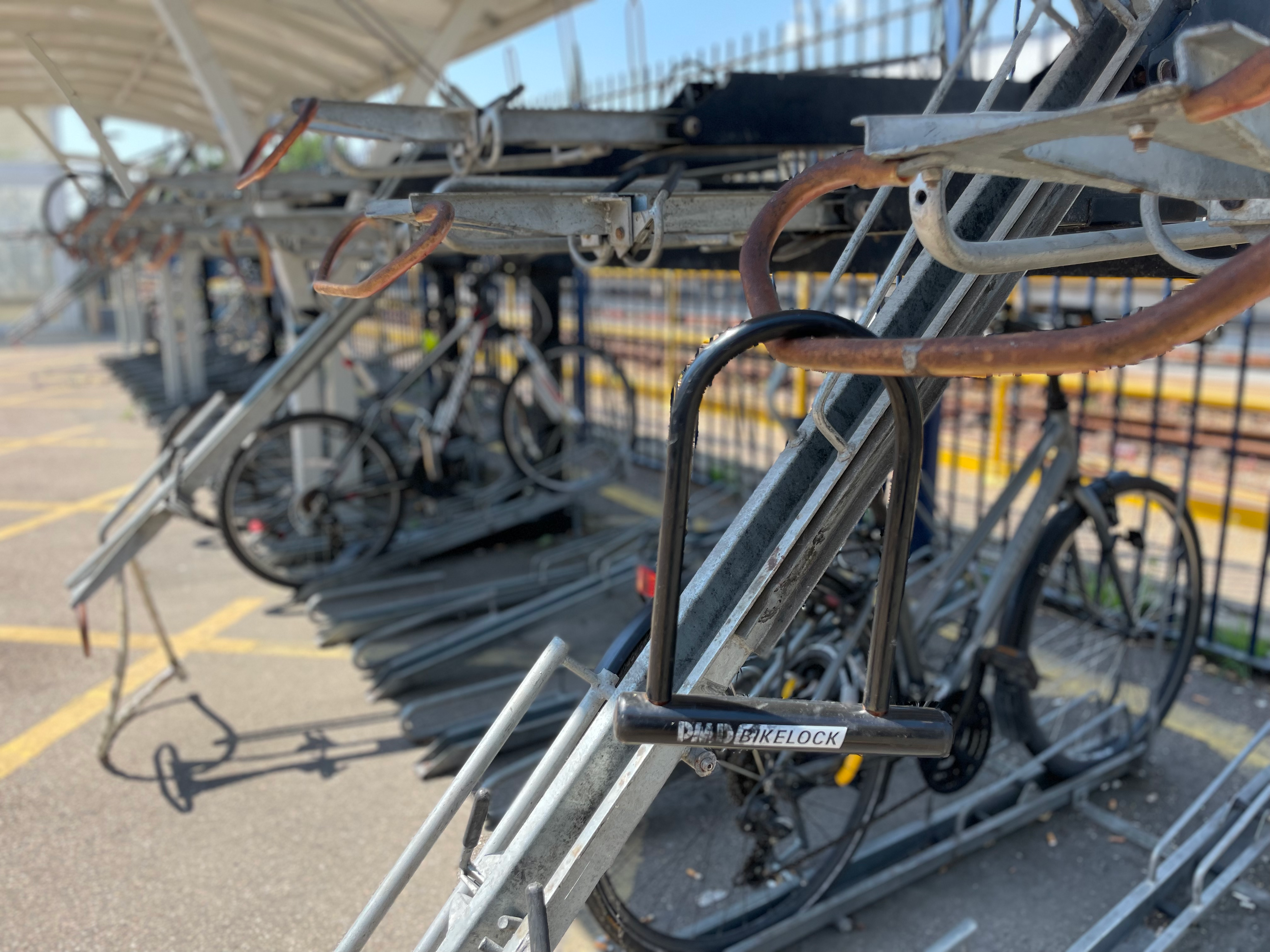 Horsham rail station bike racks